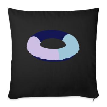 schwimmring - Sofakissenbezug 45 x 45 cm - Schwarz - Vorne