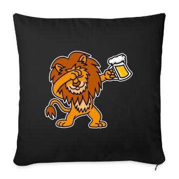 Löwe Bier Königstag König Niederländisch geschenk - Sofakissenbezug 45 x 45 cm - Schwarz - Vorne