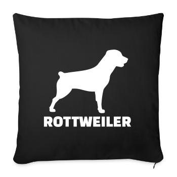 Rottweiler - Sofa pillowcase 17,3'' x 17,3'' (45 x 45 cm) - black - Front
