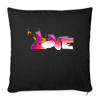 Style graffiti Splash hip hop couleurs peintre couleur - Housse de coussin décorative 45 x 45 cm - noir - Devant