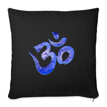 Namaste Spiritual Yoga - Housse de coussin décorative 45 x 45 cm - noir - Devant