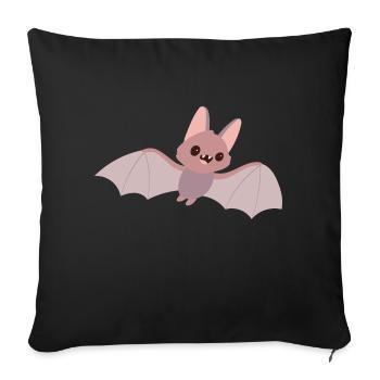 bat - Sofa pillowcase 17,3'' x 17,3'' (45 x 45 cm) - black - Front