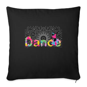 Danse bollywood - Housse de coussin décorative 45 x 45 cm - noir - Devant