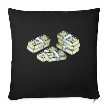 Cash - Sofa pillowcase 17,3'' x 17,3'' (45 x 45 cm) - black - Front