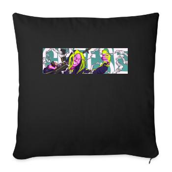 Gamergirl Say Cheese - Sofakissenbezug 45 x 45 cm - Schwarz - Vorne