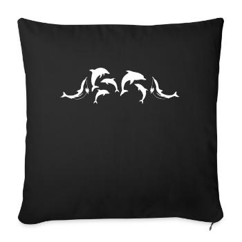 Dauphin de Dolphin - Housse de coussin décorative 45 x 45 cm - noir - Devant