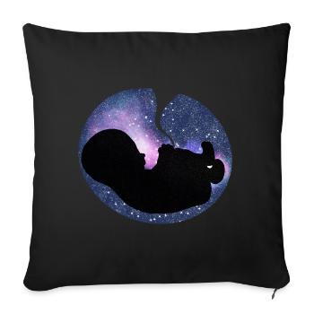 Bébé à ultrasons cadeaux de grossesse - Housse de coussin décorative 45 x 45 cm - noir - Devant