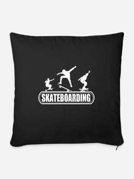 Skateboarder Skateboarder Skateboarder - Sofakissenbezug 45 x 45 cm - Schwarz
