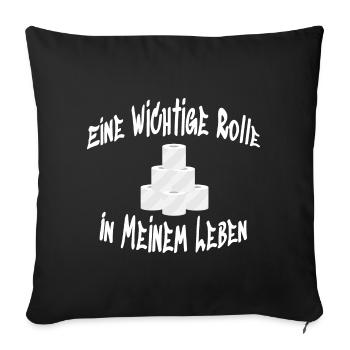 Eine Wichtige Rolle - Sofakissenbezug 45 x 45 cm - Schwarz - Vorne