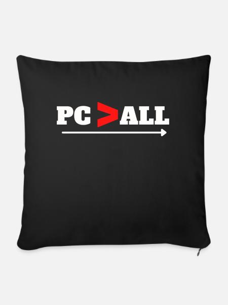 PC vs all - Sofakissenbezug 45 x 45 cm - Schwarz