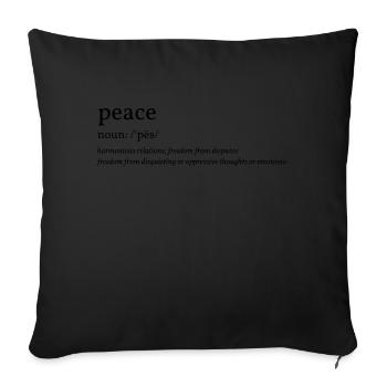 LA PAIX; - Housse de coussin décorative 45 x 45 cm - noir - Devant