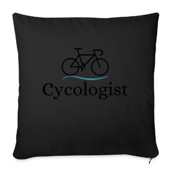 Radfahrer Cycologist - Sofakissenbezug 45 x 45 cm - Schwarz - Vorne
