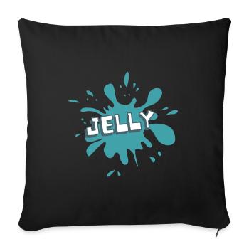 Jelly Marmelade Splash Klecks Méduse Jellyfish Fun - Housse de coussin décorative 45 x 45 cm - noir - Devant