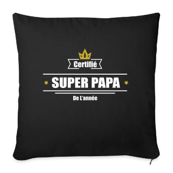 Papa de l'année - Housse de coussin décorative 45 x 45 cm - noir - Devant
