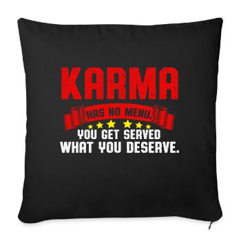 karma - Sofa pillowcase 17,3'' x 17,3'' (45 x 45 cm) - black - Front
