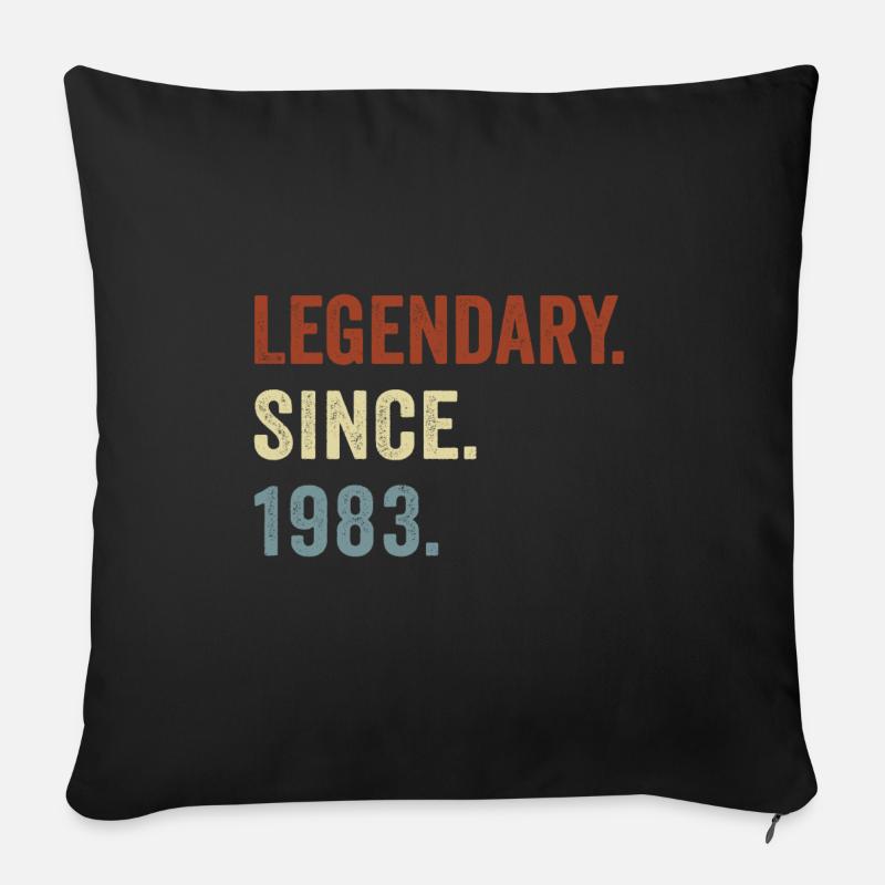 Legendary since 1983 - Sofakissenbezug 45 x 45 cm - Schwarz