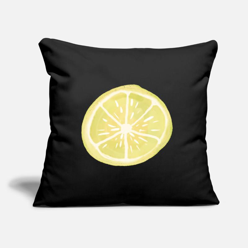 Tranche de citron Housse de coussin décorative 45 x 45 cm