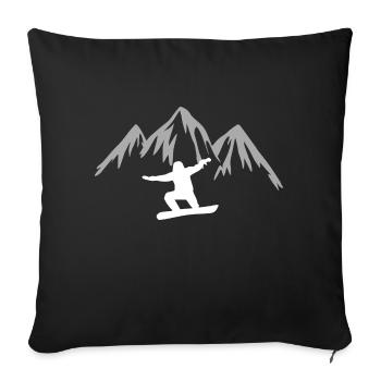 Snowboard Snowboarder - Sofakissenbezug 45 x 45 cm - Schwarz - Vorne