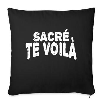 sacré te voilà - Housse de coussin décorative 45 x 45 cm - noir - Devant