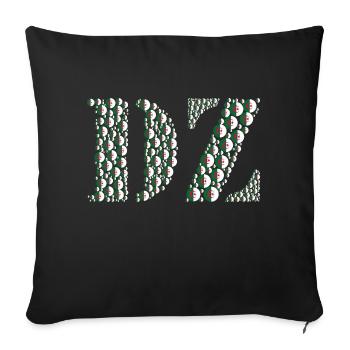 DZ - Sofa pillowcase 17,3'' x 17,3'' (45 x 45 cm) - black - Front
