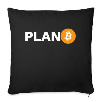 BITCOIN - Sofa pillowcase 17,3'' x 17,3'' (45 x 45 cm) - black - Front