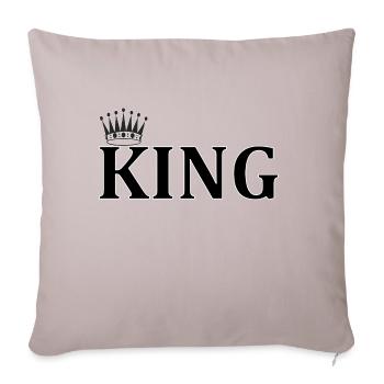ROI - Housse de coussin décorative 45 x 45 cm - taupe clair - Devant