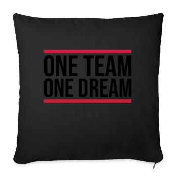 Team Spirit One Team - Sofa pillowcase 17,3'' x 17,3'' (45 x 45 cm) - black - Front