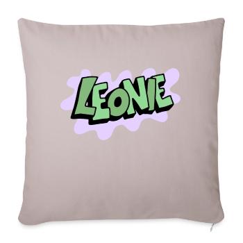 Grafitti Nom Leonie - Housse de coussin décorative 45 x 45 cm - taupe clair - Devant