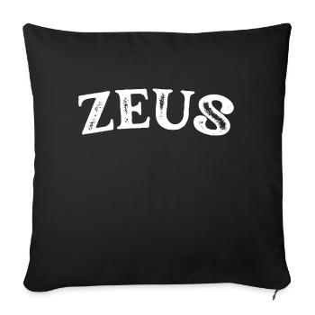 ZEUS usé vintage - Housse de coussin décorative 45 x 45 cm - noir - Devant