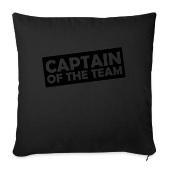 Capitaine de l’équipe - Housse de coussin décorative 45 x 45 cm - noir - Devant