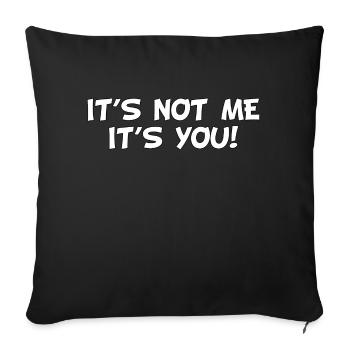 Ce n’est pas à moi, c’est à vous de décider ! - Housse de coussin décorative 45 x 45 cm - noir - Devant