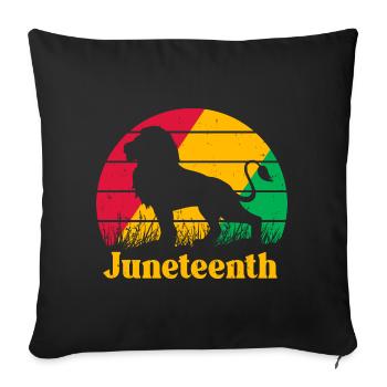 Juneteenth - Sofa pillowcase 17,3'' x 17,3'' (45 x 45 cm) - black - Front