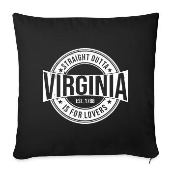 Virginia - Sofa pillowcase 17,3'' x 17,3'' (45 x 45 cm) - black - Front