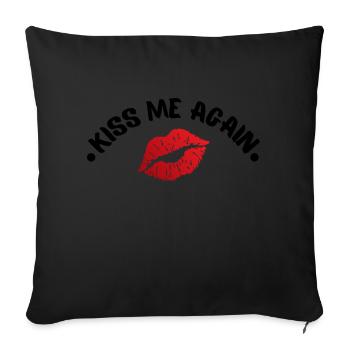 Collection for lovers - for every couple - Sofa pillowcase 17,3'' x 17,3'' (45 x 45 cm) - black - Front
