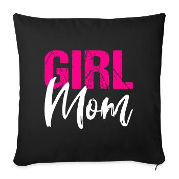 Girl Mom Daughter Mother Mom - Sofa pillowcase 17,3'' x 17,3'' (45 x 45 cm) - black - Front