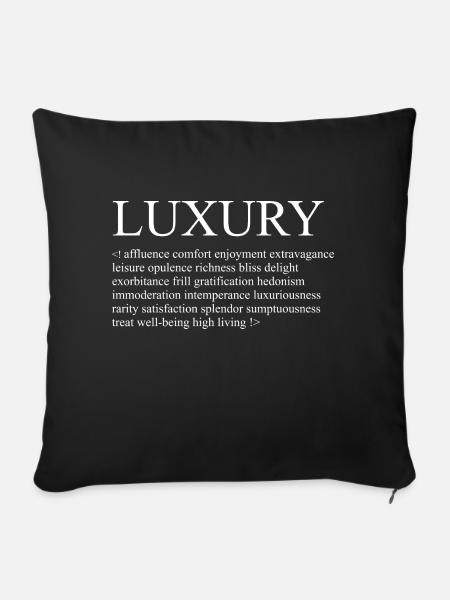 Luxury - Examples - Sofa pillowcase 17,3'' x 17,3'' (45 x 45 cm) - black