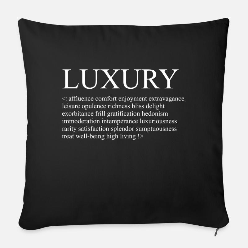 Luxury - Examples - Sofa pillowcase 17,3'' x 17,3'' (45 x 45 cm) - black