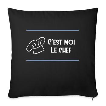 C’est moi le chef cuisinier - Housse de coussin décorative 45 x 45 cm - noir - Devant