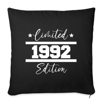 Édition limitée Born 1992 30th Birthday Idea - Housse de coussin décorative 45 x 45 cm - noir - Devant