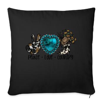 Country Music Rural Landei Country Musician Mom - Sofa pillowcase 17,3'' x 17,3'' (45 x 45 cm) - black - Front