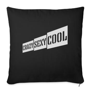 design cool sexy fou - Housse de coussin décorative 45 x 45 cm - noir - Devant