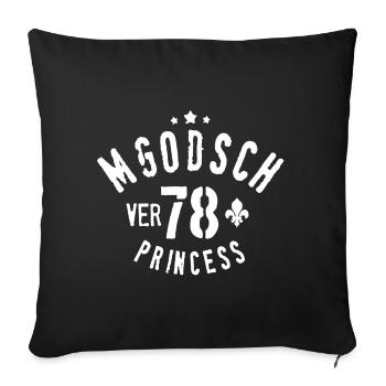 mgodsch 78 princess - Housse de coussin décorative 45 x 45 cm - noir - Devant