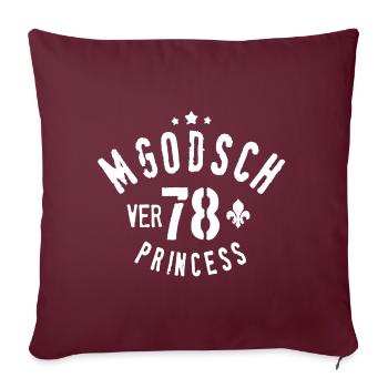 mgodsch 78 princess - Housse de coussin décorative 45 x 45 cm - bordeaux - Devant