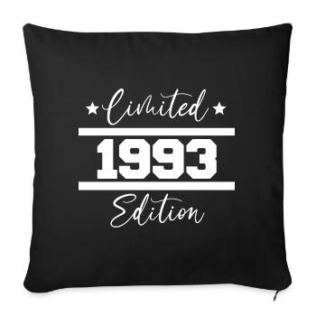 Édition limitée Born 1993 Cadeau Anniversaire - Housse de coussin décorative 45 x 45 cm - noir - Devant
