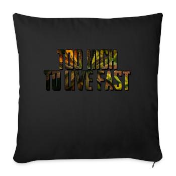 2 High 2 en direct - Housse de coussin décorative 45 x 45 cm - noir - Devant