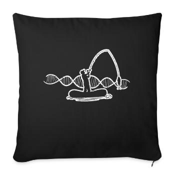 Pêche Hameçons Pêche Pêche Pêche - Housse de coussin décorative 45 x 45 cm - noir - Devant