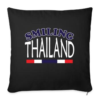 Thailand Smiling - Housse de coussin décorative 45 x 45 cm - noir - Devant