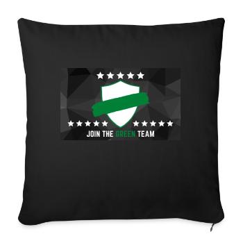 JOIN THE GREEN TEAM - Sofakissenbezug 45 x 45 cm - Schwarz - Vorne