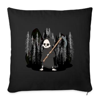Wilderness Halloween Horreur Mort Sinistre Faucheuse Spirit - Housse de coussin décorative 45 x 45 cm - noir - Devant