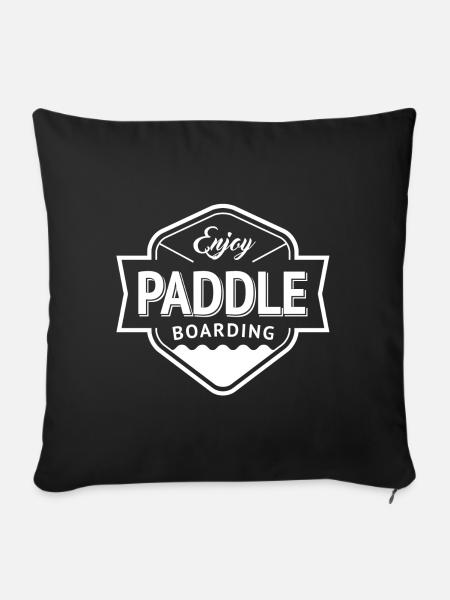 paddle, stand up paddle, paddle fan - Sofa pillowcase 17,3'' x 17,3'' (45 x 45 cm) - black